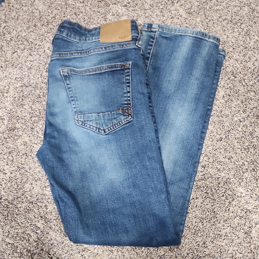 Aeropostale Men's Classic Blue Straight Jeans